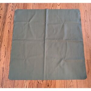 GATHRE Bonded Leather Mini Play Mat Olive Sage Green Square Wipeable Faux 38x38